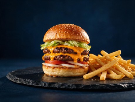 Doppel-Cheeseburger Menü